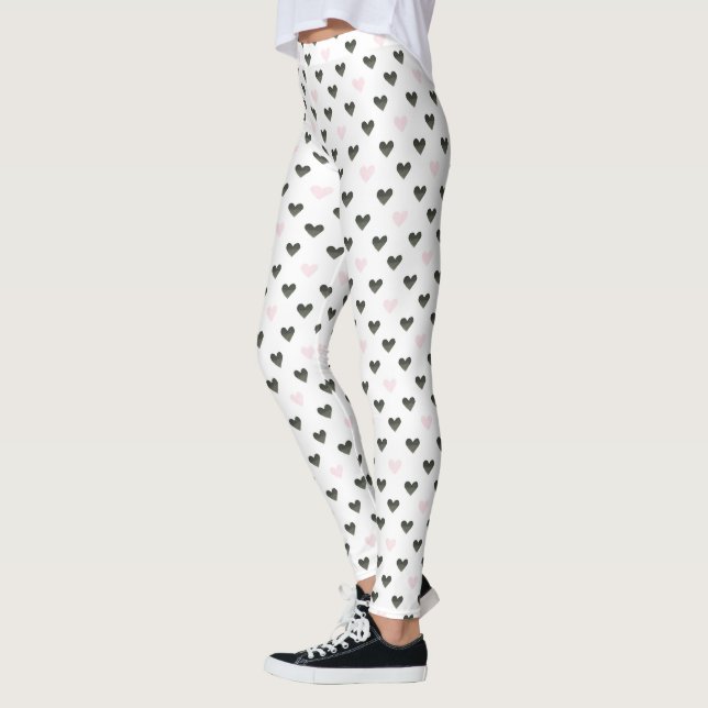Leggings Motif I de puissance de fille des coeurs | (Gauche)
