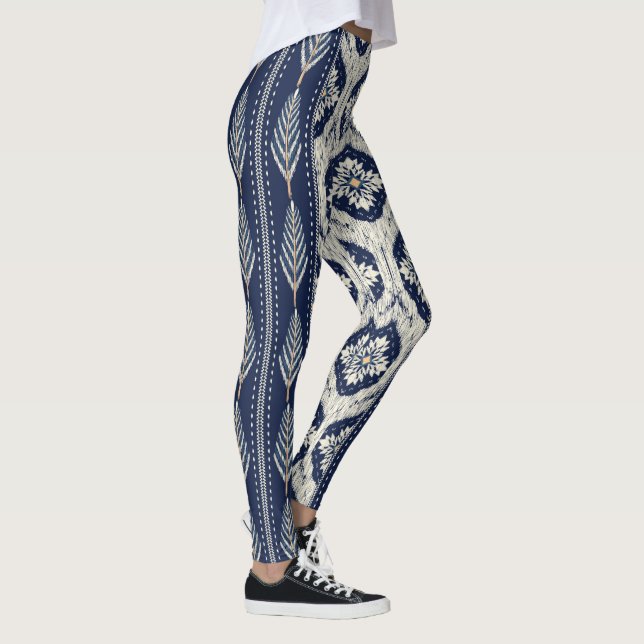 Leggings Motif Ikat Floral Paisley (Droite)