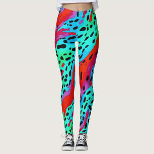 Leggings Motif imprimé d'animal sauvage de jungle coloré mo