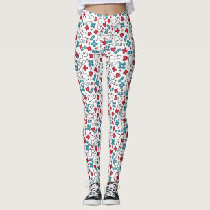 Leggings Motif infirmier du Red Blue Hearts