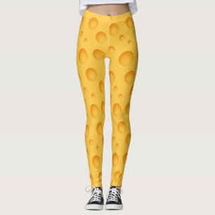 Leggings Motif jaune de fromage