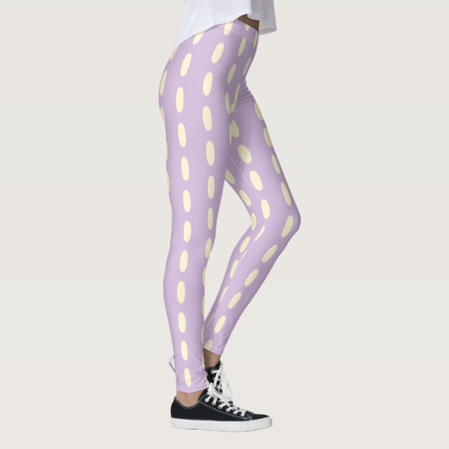 Leggings Motif Jaune Pastel Lilas (Droite)