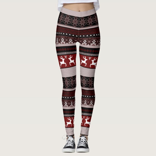 Leggings Motif juste Brown d'île (Devant)