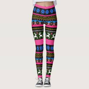 Leggings Motif juste multicolore d'île
