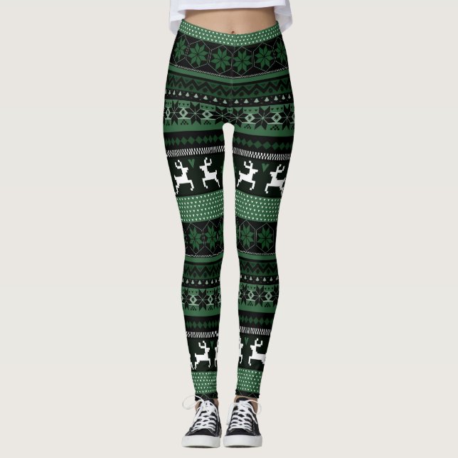 Leggings Motif juste vert d'île (Devant)