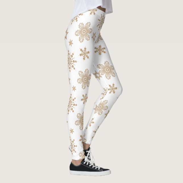 Leggings Motif Kraft Paper Snowflakes ID589 (Droite)