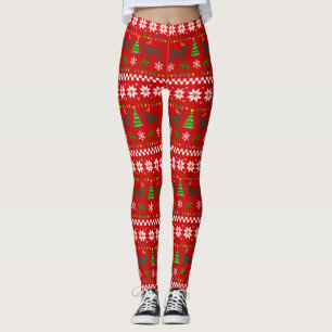 Leggings Motif laid de Noël d'andouillers de Labrador de