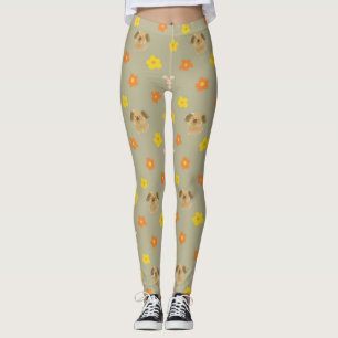 Leggings Motif lapin et chiot