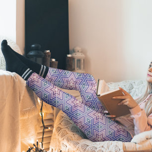 Leggings Motif Lavender géométrique Star Maze