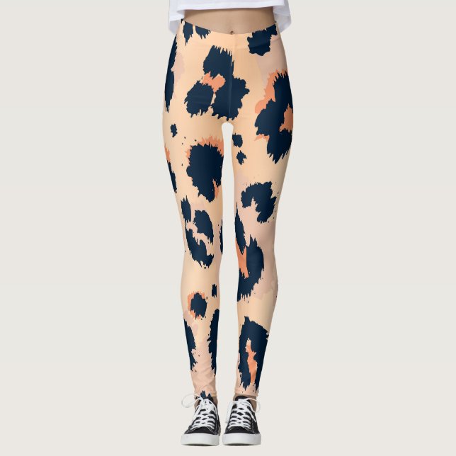 Leggings Motif Leopard : Amusant Design sans Seamless (Devant)
