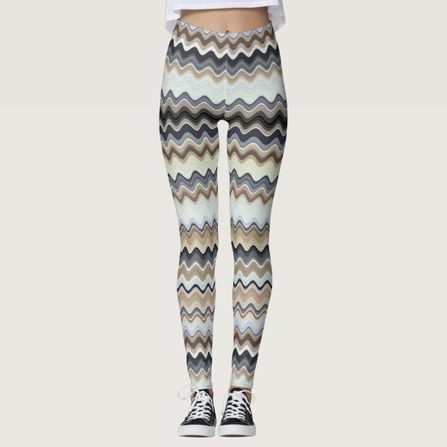 Leggings Motif ligne vague (Devant)