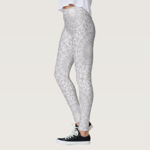 Leggings Motif Mandala Gris et Lilas