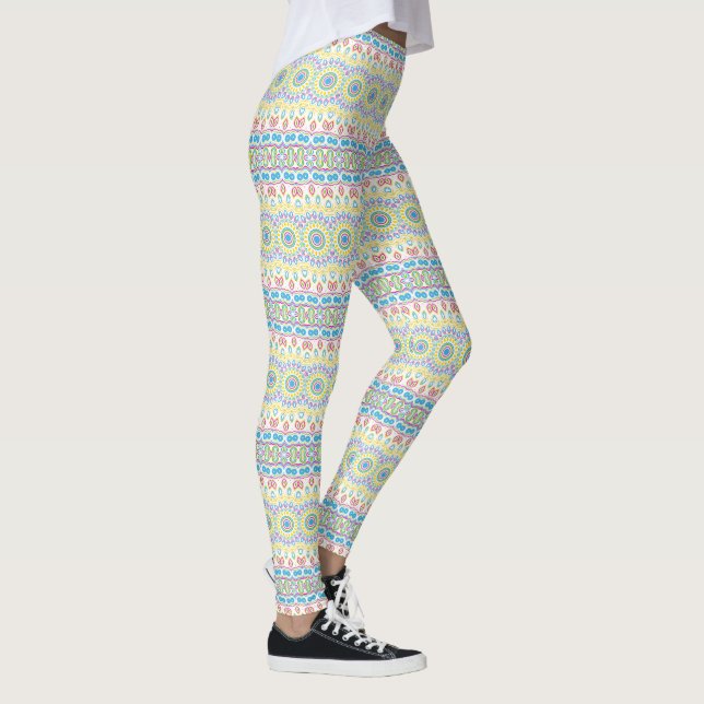Leggings Motif Mandala Multicolore Coloré (Droite)
