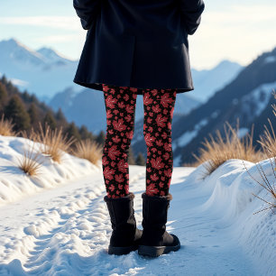 Leggings Motif Maple Leaf