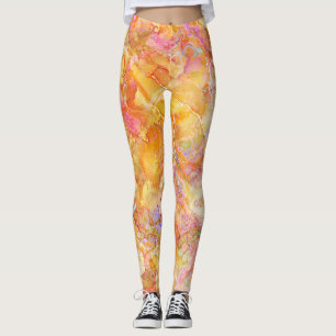 Leggings Motif marbré ressemblant à des formes organiques