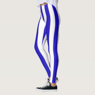 Leggings Motif marin de rayures, rayures épaisses bleues et