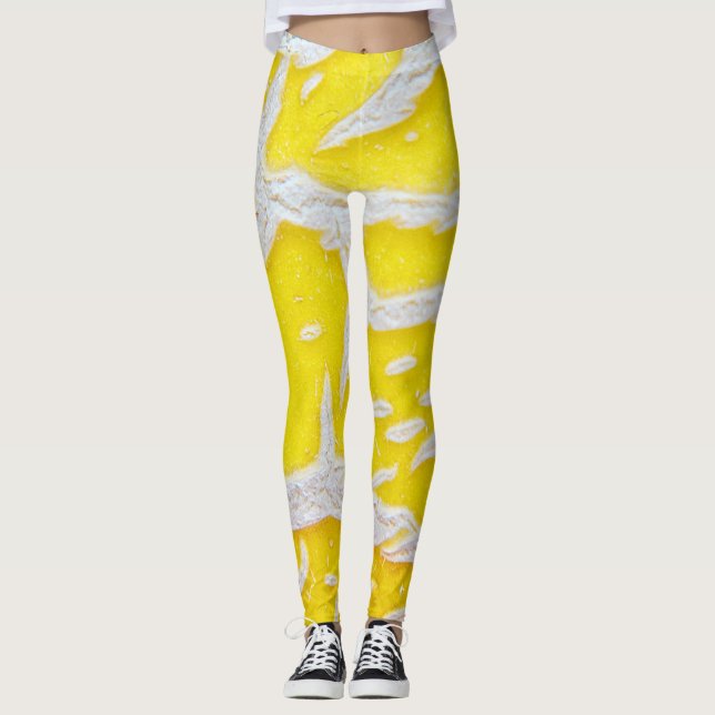 Leggings Motif melon jaune (Devant)