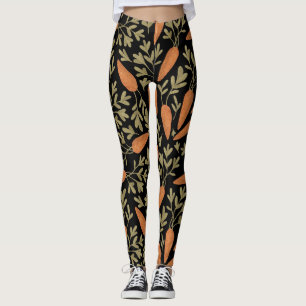 Leggings Motif mignon à main de carottes