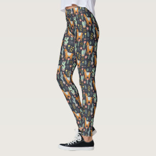 Leggings Motif mignon d'alpaga