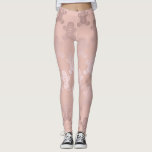 Leggings Motif mignon de bonhomme en pain d'épice d'or de<br><div class="desc">Motif de bonhomme en pain d'épice de Noël en or rose de faux</div>