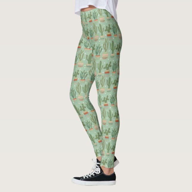 Leggings Motif mis en pot de cactus d'étape | de Geo de (Gauche)
