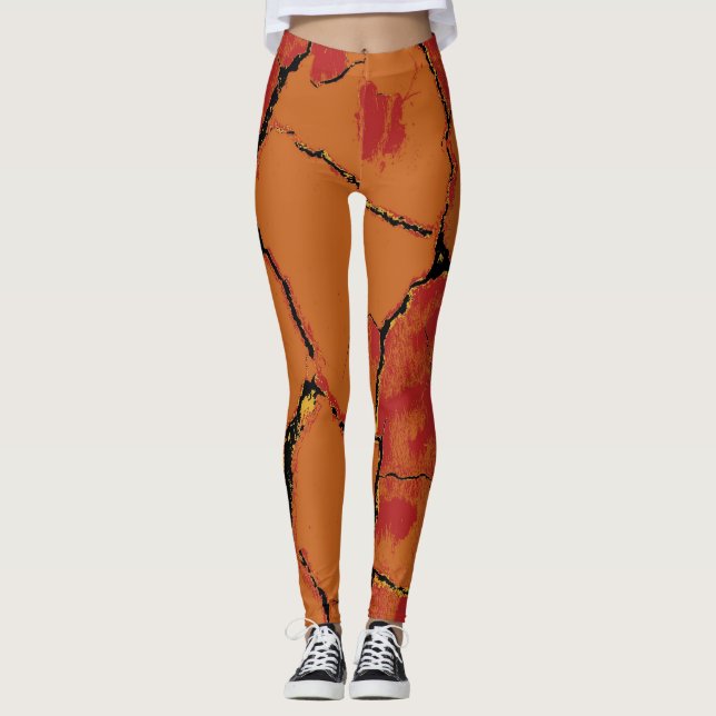 Leggings Motif moderne #8 de peau de léopard (Devant)