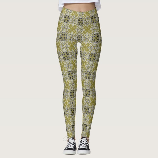 Leggings Motif moderne de la peau de léopard #4 (Devant)