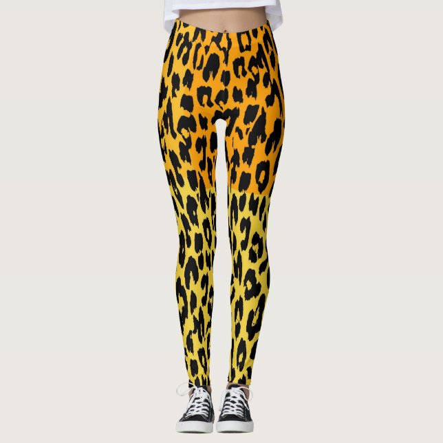 Leggings Motif moderne de peau de léopard #17 (Devant)