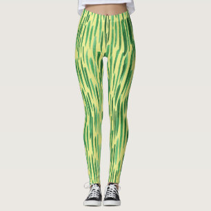 Leggings Motif moderne en bambou Jungle Vibe Grandes vertes