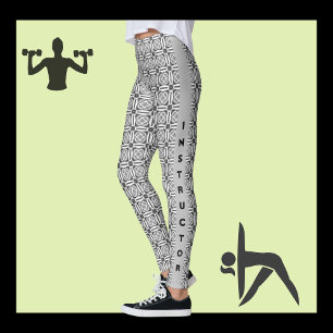 Leggings Motif moderne minimaliste en niveaux de gris et te