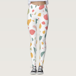 Leggings motif moderne pastel terrazzo