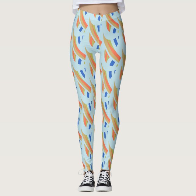 Leggings Motif mosaïque Abstrait #2 (Devant)