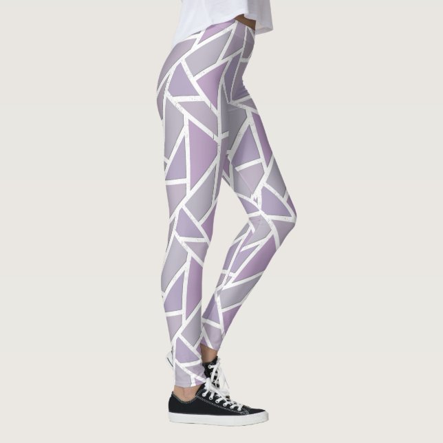 Leggings Motif mosaïque lavande (Droite)