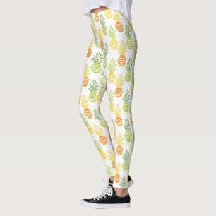 Leggings Motif multicolore de fruit d'ananas coloré d'été