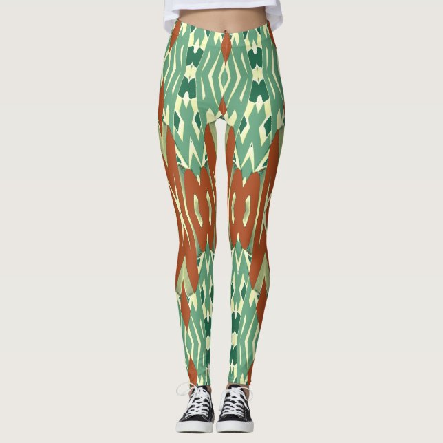 Leggings Motif multicolore transparent "Ratti_Creative_Arts (Devant)