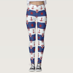 Leggings Motif nautique de bannière étoilée