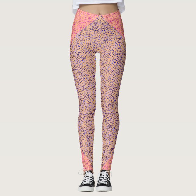 Leggings Motif net 05 Indigo Blue Lorange BG (Devant)