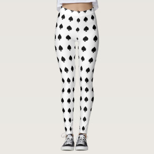 Leggings motif noir de pelle sur le blanc