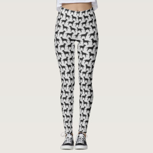 Leggings Motif noir de silhouettes de labrador retriever