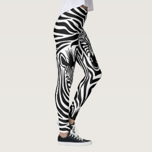 Leggings Motif noir et blanc d'impression à la mode de