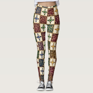 Leggings Motif numérique - Art tribal monochrome