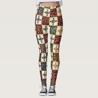 Leggings Motif numérique - Art tribal monochrome