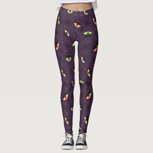 Leggings Motif occulte gothique foncé (Devant)