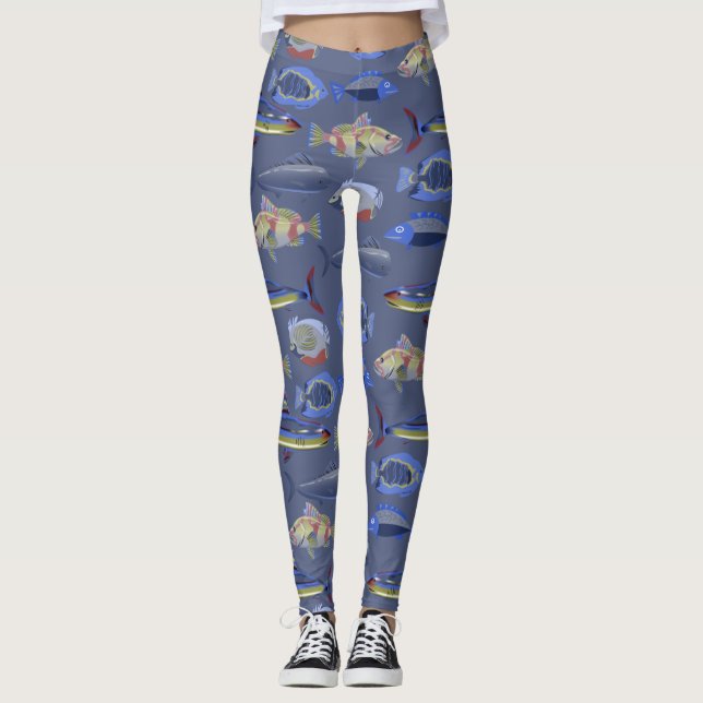 Leggings Motif Océan (Devant)