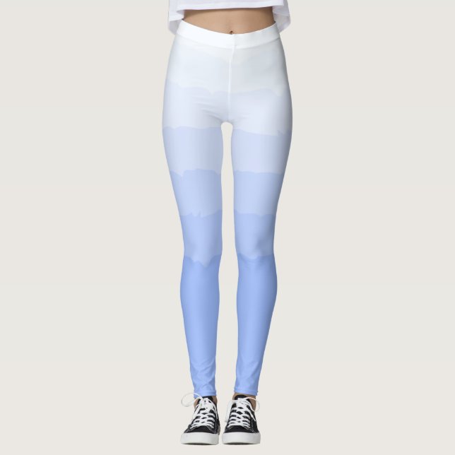 Leggings Motif Ombre de la société bleue (Devant)