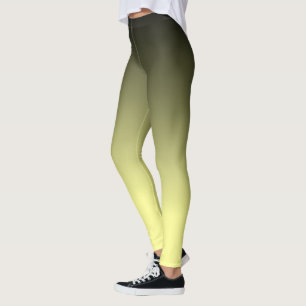 Leggings Motif ombré jaune canari et noir
