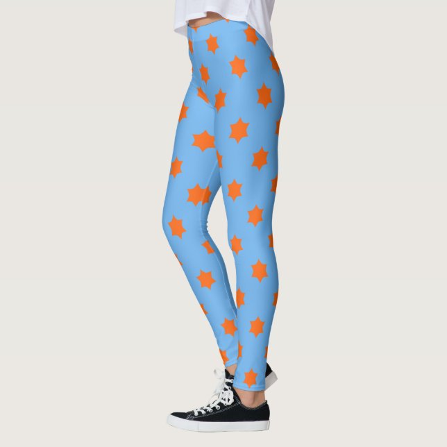 Leggings Motif Orange Star (Gauche)