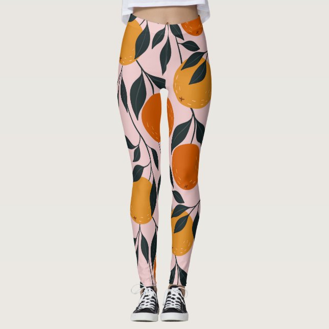 Leggings Motif orange vibrant (Devant)