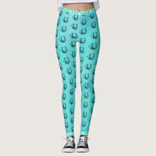 Leggings Motif paon pour 43e anniversaire ou anniversaire d