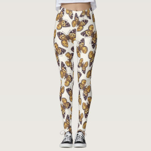 Leggings Motif papillon de femme peinte